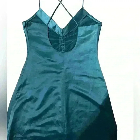 Jason Wu Satin Slip Dress Ruched Midi Size Large - Picture 10 of 11